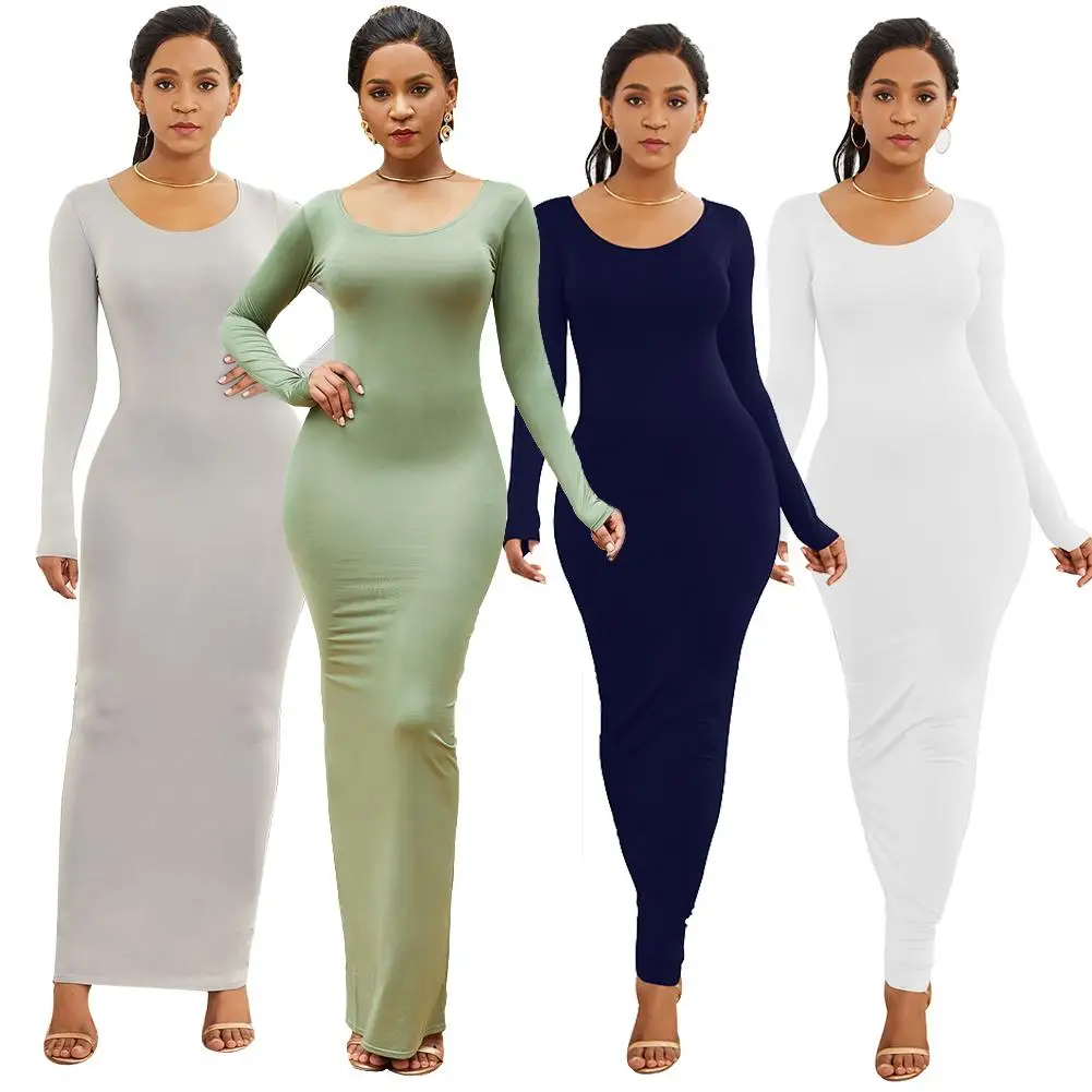 HOT SALES!!! Spring Autumn Sexy Women Solid Color Long Sleeve Round Neck Bodycon Maxi Dress evening party dress sexy comfortable
HOT SALES!!! Spring Autumn Sexy Women Solid Color Long Sleeve Round Neck Bodycon Maxi Dress evening party dress sexy comfortable