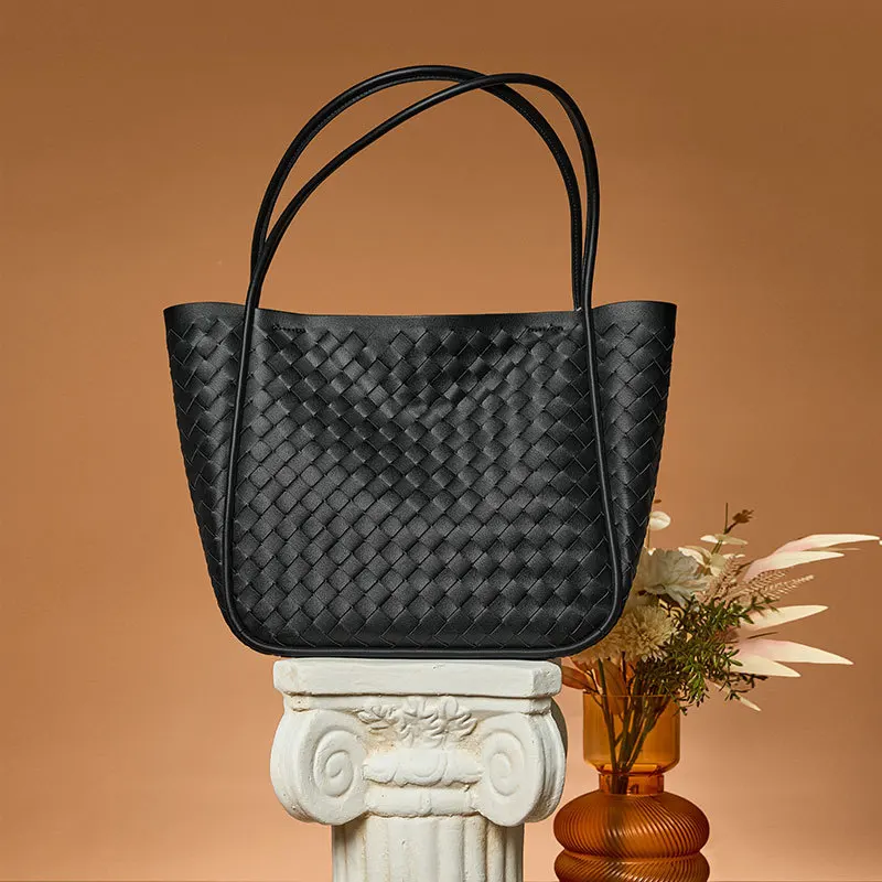 Vintage Hand Weave Tote Bags Genuine Leather Women Handbags Large Capacity Composite Shoulder Bag
Vintage Hand Weave Tote Bags Genuine Leather Women Handbags Large Capacity Composite Shoulder Bag