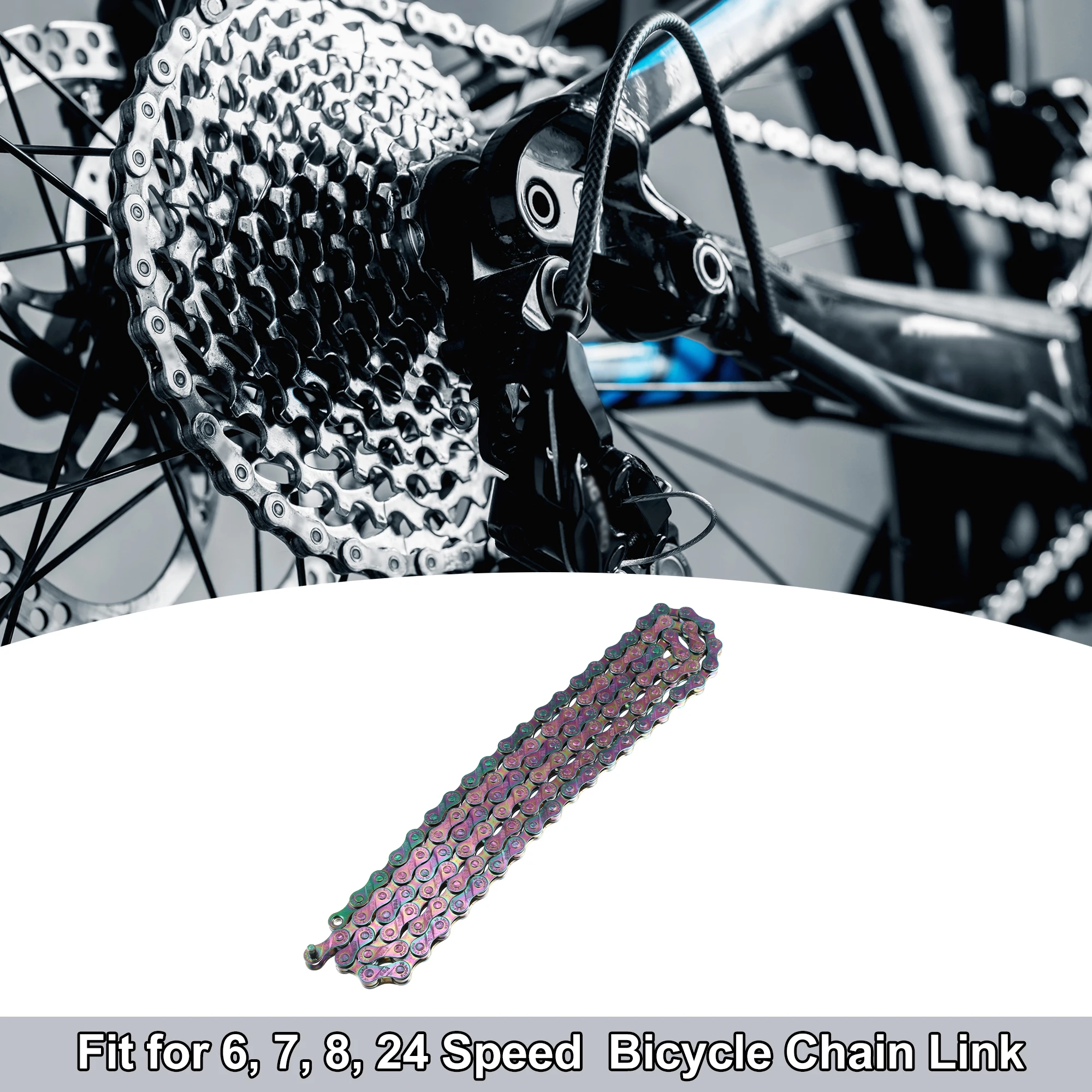 X Autohaux 8 9 10 11 Speed 116 Links Speed Chain Replacement for Bicycle Bike MTB Metal Multicolor Bicycle Chain Cycling Parts
X Autohaux 8 9 10 11 Speed 116 Links Speed Chain Replacement for Bicycle Bike MTB Metal Multicolor Bicycle Chain Cycling Parts