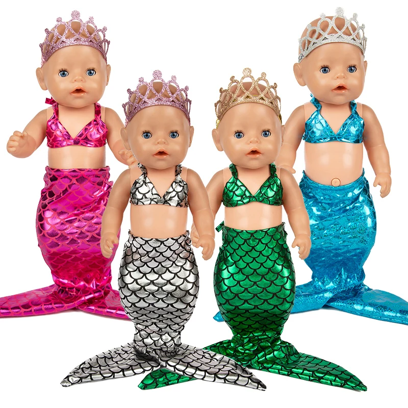 Baby New Born Doll Clothes Swimsuit Red Blue Green Mermaid Dress Set 18 Inch Doll Clothes Accessories for Baby Birthday Gift 
Baby New Born Doll Clothes Swimsuit Red Blue Green Mermaid Dress Set 18 Inch Doll Clothes Accessories for Baby Birthday Gift