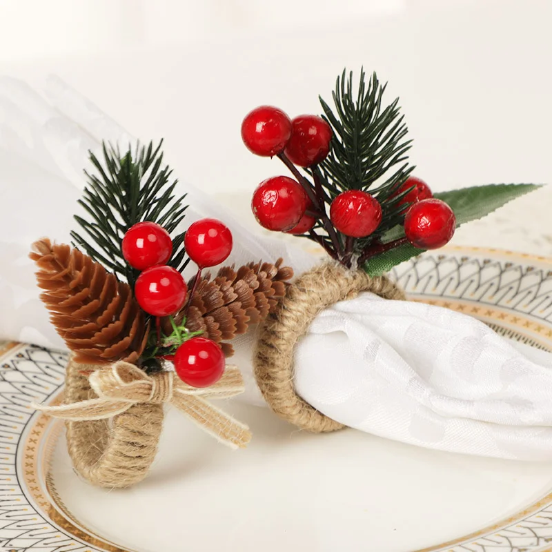 Western style decorative pine cone wedding napkin ring imitation flower decorative home napkin ring Hotel napkin buckle
Western style decorative pine cone wedding napkin ring imitation flower decorative home napkin ring Hotel napkin buckle