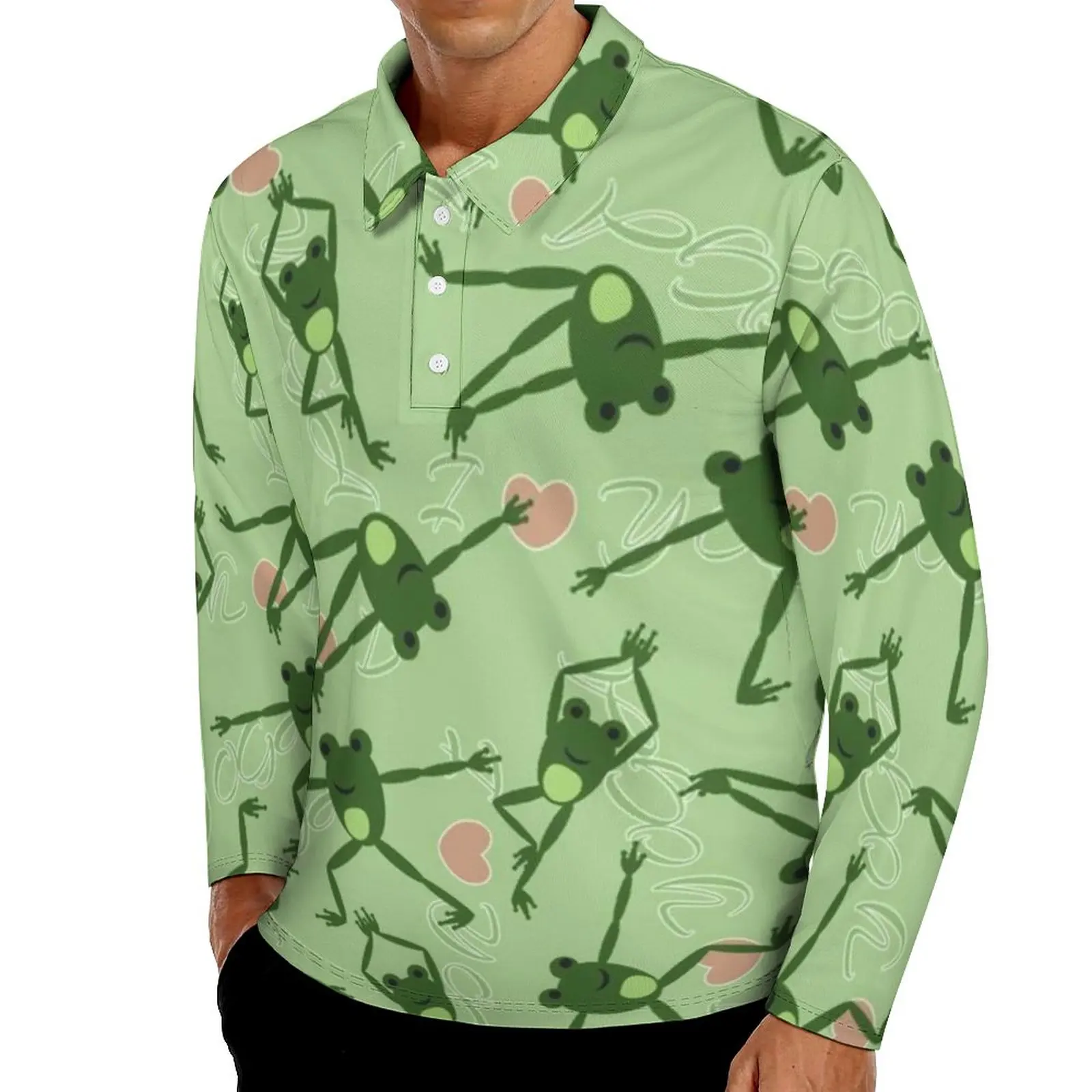 Frog Polo Shirts Autumn Animal Cartoon Heart Casual Shirt Long Sleeve Turn Down Collar Streetwear Design Oversize T-Shirts
Frog Polo Shirts Autumn Animal Cartoon Heart Casual Shirt Long Sleeve Turn Down Collar Streetwear Design Oversize T-Shirts