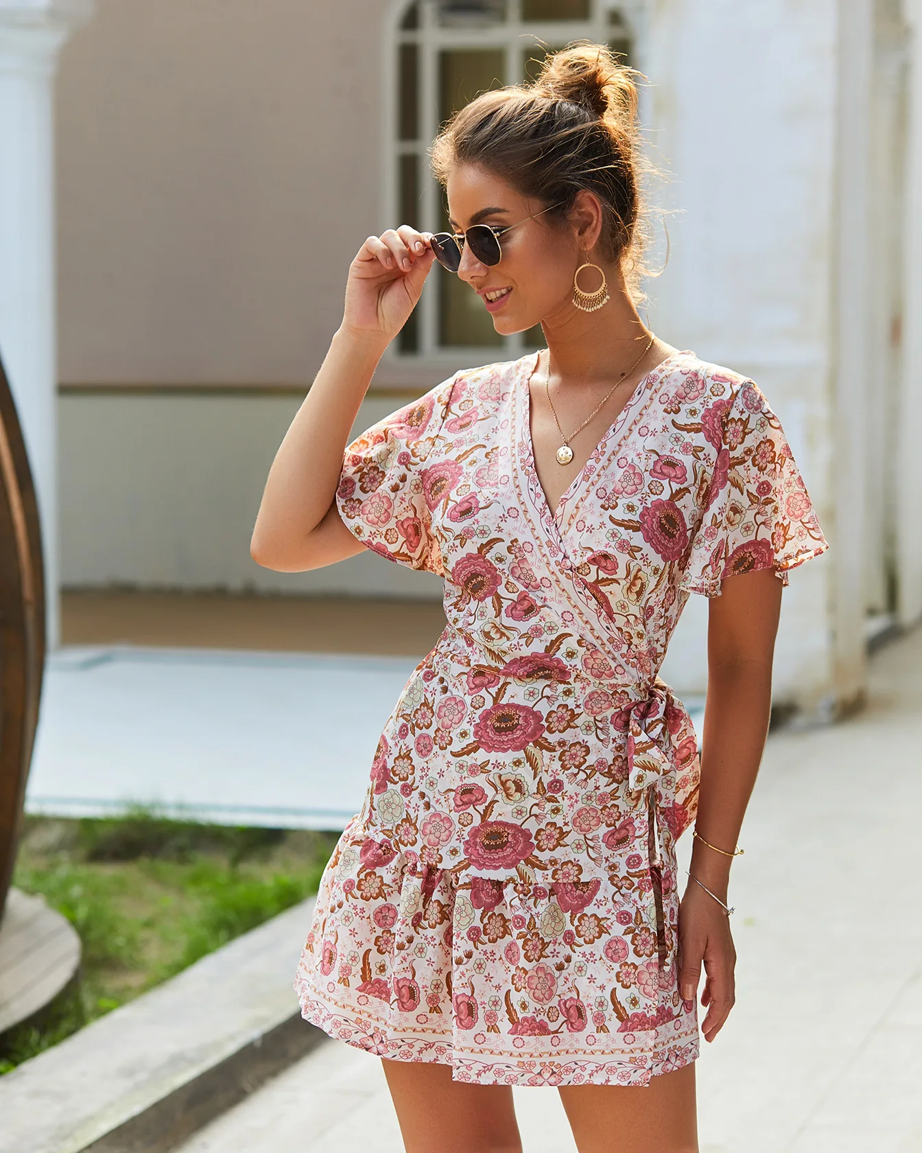 Summer Floral Dress Bohemia Beach Leisure Vacation Dresses Elegant Slim Casual Mini Bodycon Dress Mujer 
Summer Floral Dress Bohemia Beach Leisure Vacation Dresses Elegant Slim Casual Mini Bodycon Dress Mujer