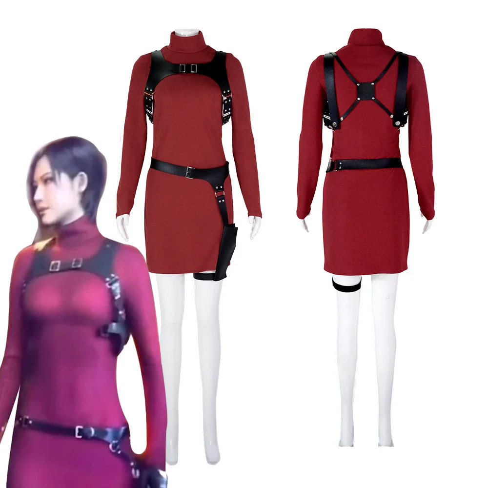 Resident 4 Ada Wong Cosplay Costume Evil Cheongsam Red Dress Bag Halloween Party Outfits
Resident 4 Ada Wong Cosplay Costume Evil Cheongsam Red Dress Bag Halloween Party Outfits