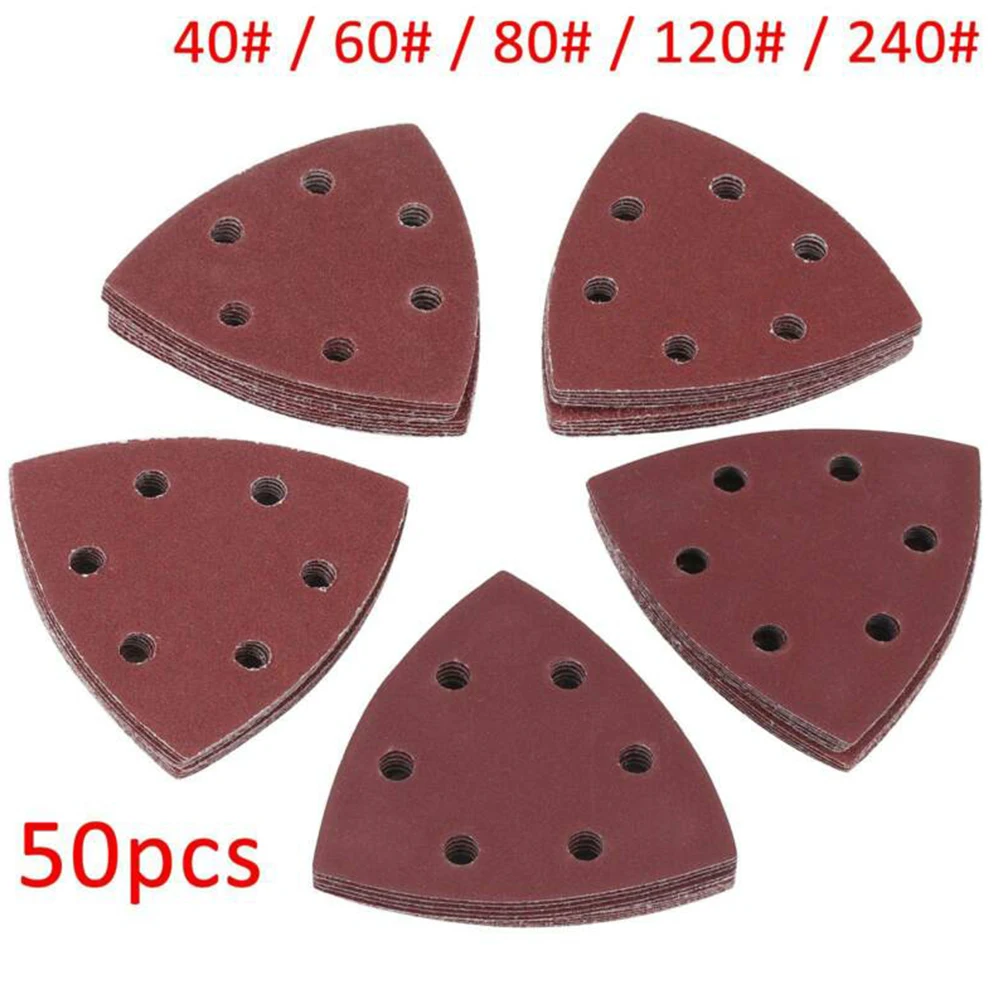 50Pcs Triangle Sanding Pads Paint Sandpaper Hook Loop Sanding Pads 90*90*90mm Spare Tools For Electric Tools Pneumatic Tools
50Pcs Triangle Sanding Pads Paint Sandpaper Hook Loop Sanding Pads 90*90*90mm Spare Tools For Electric Tools Pneumatic Tools