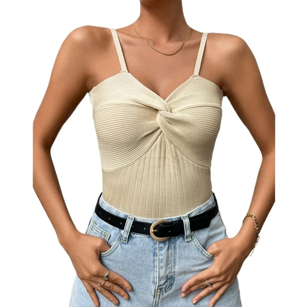 Женский трикотажный топ на бретелях, летний пикантный топ в европейском и американском стиле, 2023
Женский трикотажный топ на бретелях, летний пикантный топ в европейском и американском стиле, 2023