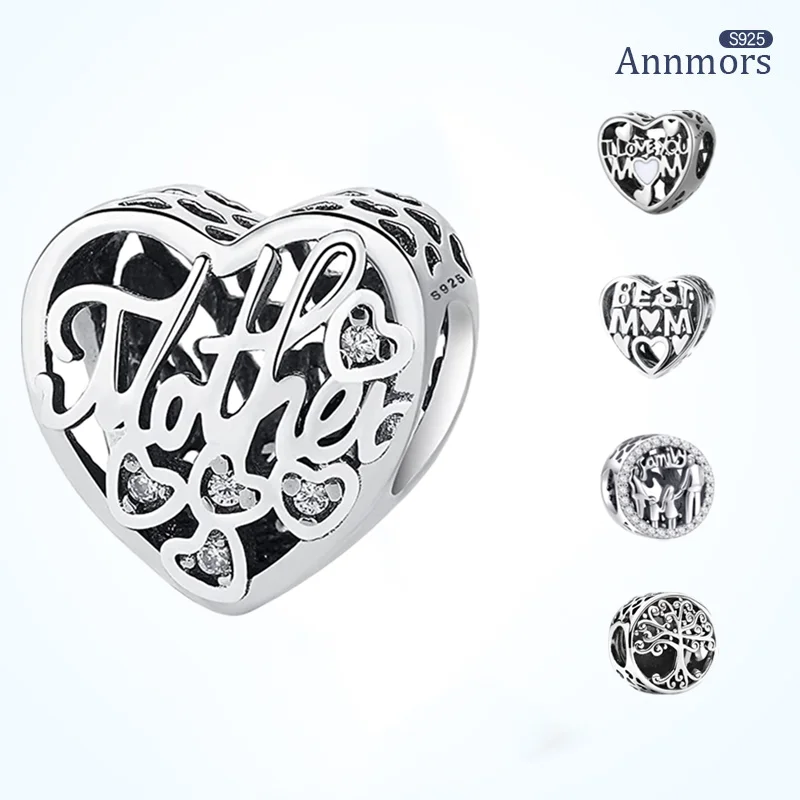 Silver Plated Sterling Family Mom Daughter Jewelry Make Charm Fits Pandora Bracelets Christmas Hollow Heart Pattern Jewelry Gift
Silver Plated Sterling Family Mom Daughter Jewelry Make Charm Fits Pandora Bracelets Christmas Hollow Heart Pattern Jewelry Gift