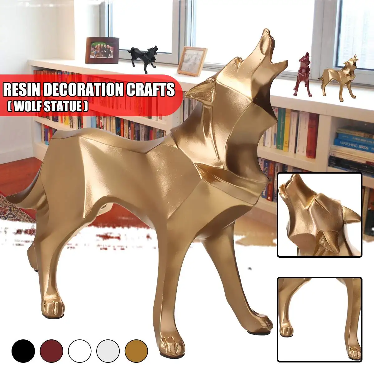 Modern Abstract Art Wolf Statue Resin Geometric Resin Model Gift Decorations Wildlife Decoration Gift Craft Ornament Accessories
Modern Abstract Art Wolf Statue Resin Geometric Resin Model Gift Decorations Wildlife Decoration Gift Craft Ornament Accessories