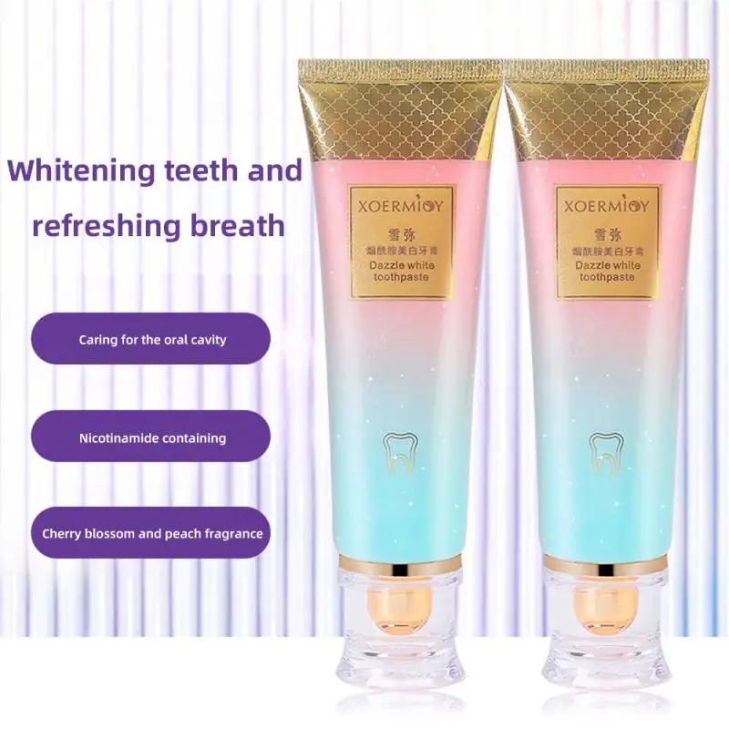 Teeth Whitening Toothpaste Dazzling White And Bad Breath Removal Remove Plaque Stains Oral Hygiene Toothpaste Teeth Care Product
Teeth Whitening Toothpaste Dazzling White And Bad Breath Removal Remove Plaque Stains Oral Hygiene Toothpaste Teeth Care Product