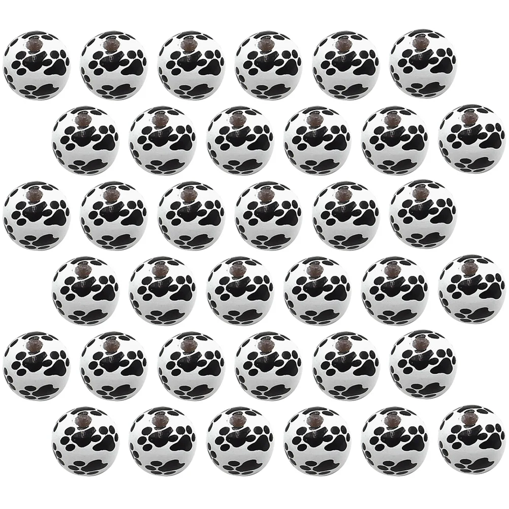 Dog Paw Wooden Beads Round Design Pattern DIY Garland Festival Loose Spacer Large Crafts 
Dog Paw Wooden Beads Round Design Pattern DIY Garland Festival Loose Spacer Large Crafts