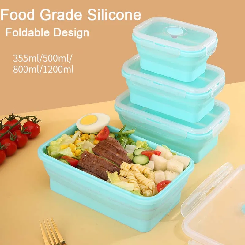Silicone Collapsible Lunch Box 4 Sizes Food Storage Container with Lid Picnic Camping Kitchen Bowl Microwavable Outdoor Box
Silicone Collapsible Lunch Box 4 Sizes Food Storage Container with Lid Picnic Camping Kitchen Bowl Microwavable Outdoor Box