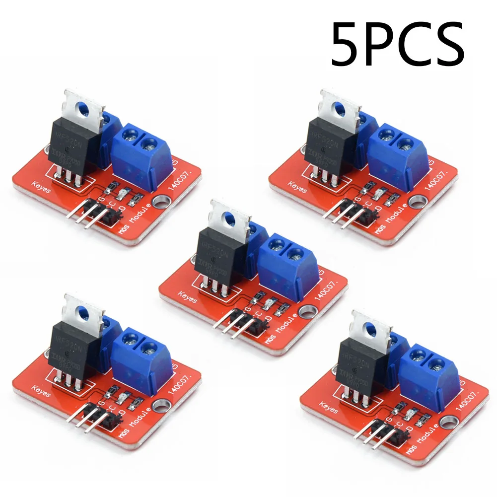 5Pcs 3.3V 5V Digital MOSFET Button IRF520 Driver Module Digital Port For Arduino ARM MCU Raspber Pi DC Motors Micro Pumps
5Pcs 3.3V 5V Digital MOSFET Button IRF520 Driver Module Digital Port For Arduino ARM MCU Raspber Pi DC Motors Micro Pumps