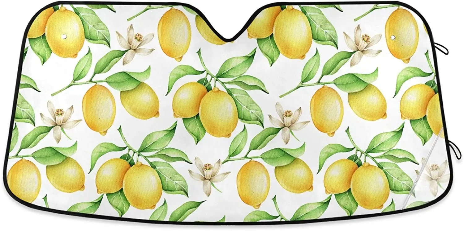 Dussdil Lemon Flowers Car Windshield Sun Shade Yellow Fruits Leaves Sunshade Car Shield Shade Visor Cover Reflective UV Rays Pro
Dussdil Lemon Flowers Car Windshield Sun Shade Yellow Fruits Leaves Sunshade Car Shield Shade Visor Cover Reflective UV Rays Pro