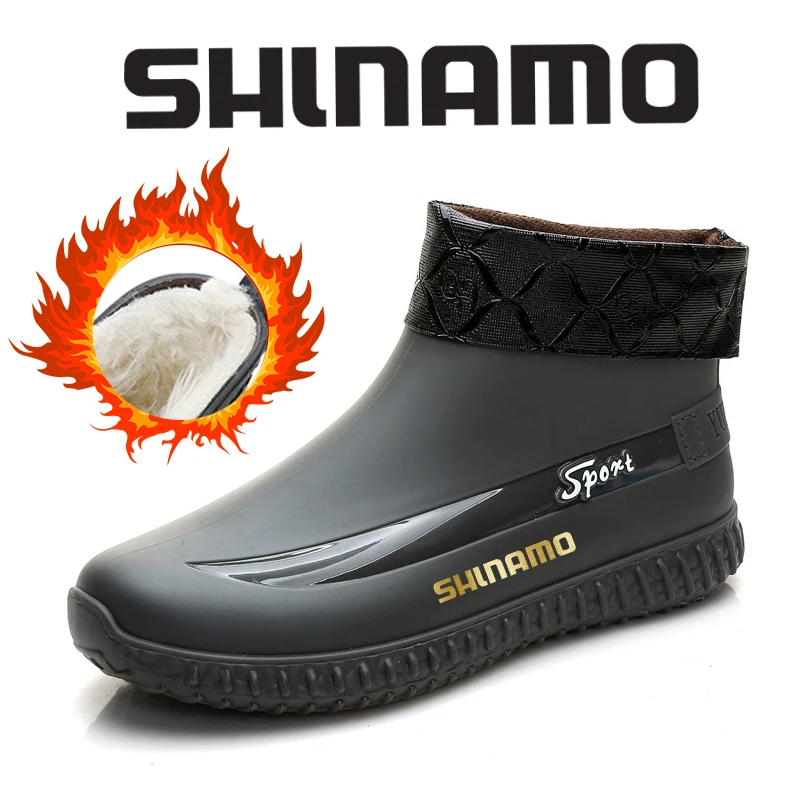 Новые Зимние флисовые однотонные Нескользящие водонепроницаемые теплые дождевые ботинки мужские уличные водонепроницаемые Нескользящие ботинки для рыбалки 
Новые Зимние флисовые однотонные Нескользящие водонепроницаемые теплые дождевые ботинки мужские уличные водонепроницаемые Нескользящие ботинки для рыбалки