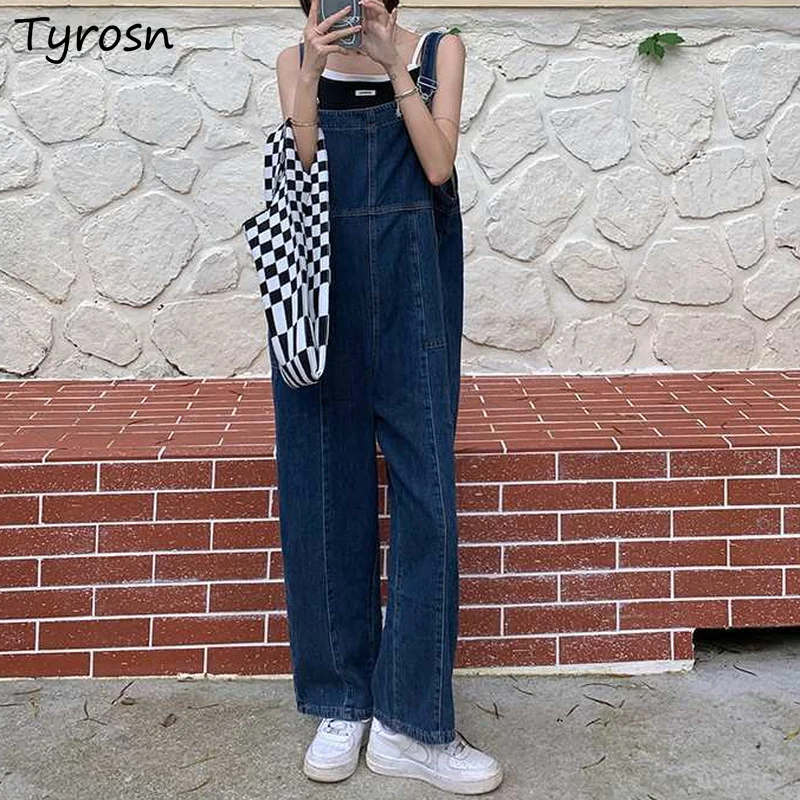 Denim Straight Jumpsuits Women New Spring Solid Simple Vintage Retro Streetwear Chic Females All-match Stylish High Waist Casual
Denim Straight Jumpsuits Women New Spring Solid Simple Vintage Retro Streetwear Chic Females All-match Stylish High Waist Casual