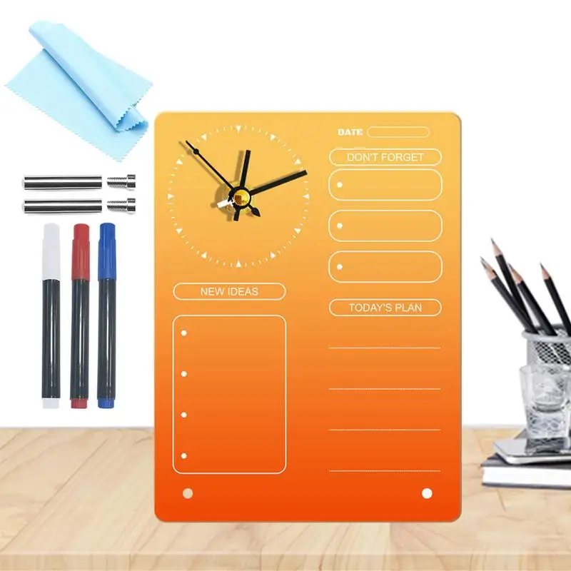 Dry Erase Planner Board Clock Design Planner Non-Magnetic Wall Board Frameless Portable Memo Whiteboard Acrylic Board For
Dry Erase Planner Board Clock Design Planner Non-Magnetic Wall Board Frameless Portable Memo Whiteboard Acrylic Board For