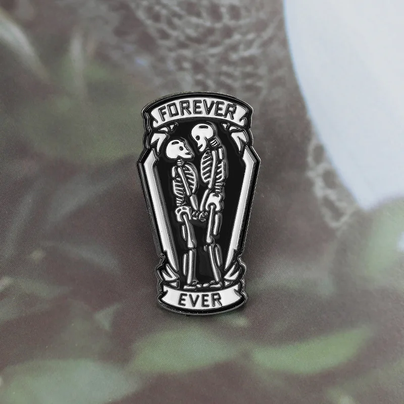 SALeeee Creative FOREVER EVER Romantic Skelton Coffin Black Brooch Clothing Bag Accessories
SALeeee Creative FOREVER EVER Romantic Skelton Coffin Black Brooch Clothing Bag Accessories