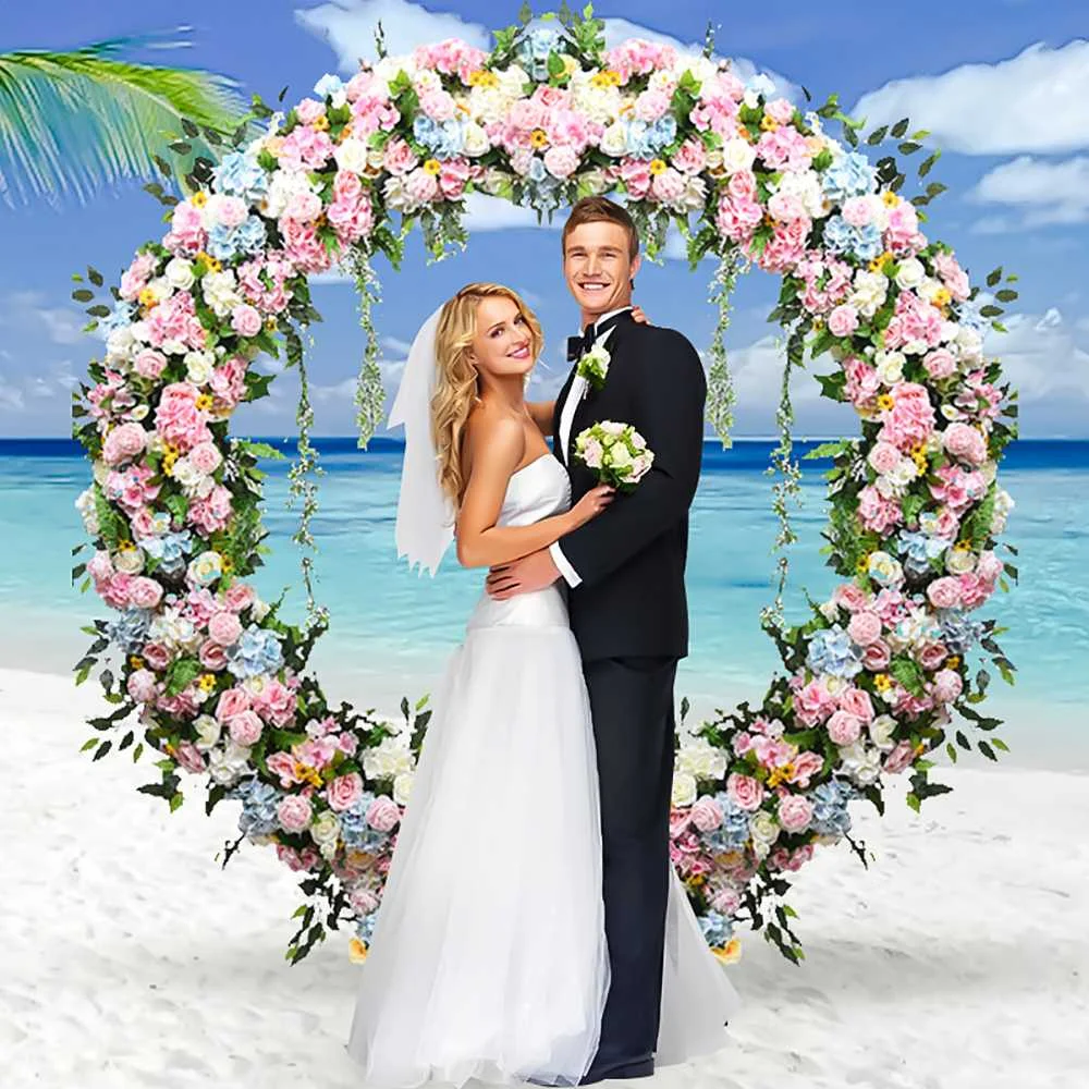 1.5/2m Circle Wedding Arch Background Wrought Iron Shelf Decorative Props DIY Round Party Background Shelf Flower with Frame
1.5/2m Circle Wedding Arch Background Wrought Iron Shelf Decorative Props DIY Round Party Background Shelf Flower with Frame