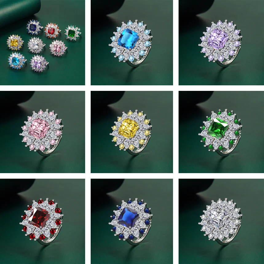 European and American Exaggerated Color Zircon Ring Fashion Luxury Retro Sapphire Luxury Ring Color Matching Hand Jewelry
European and American Exaggerated Color Zircon Ring Fashion Luxury Retro Sapphire Luxury Ring Color Matching Hand Jewelry