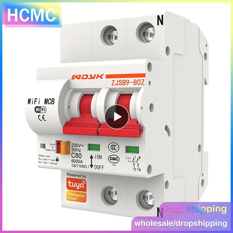1PCS Smart Life WiFi Circuit Breaker 2P Automatic Switch Overload Short Circuit Protection Alexa Home Compatible
1PCS Smart Life WiFi Circuit Breaker 2P Automatic Switch Overload Short Circuit Protection Alexa Home Compatible