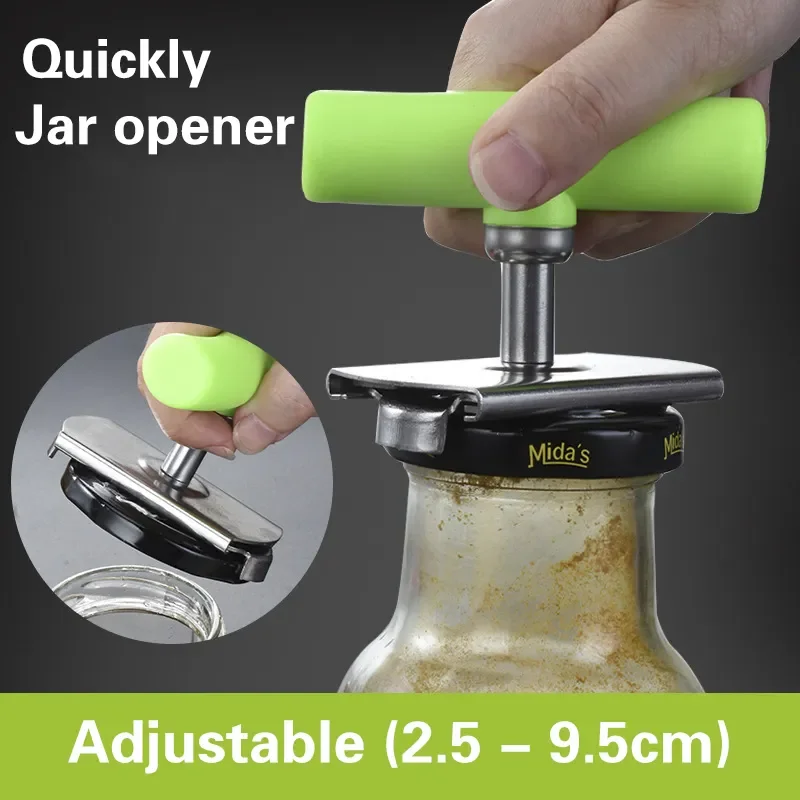 

Bottle Opener Opener Opener Adjustable Cap Lids For Multi-function Steel Labor-saving Off Jar Stainless Can Kitchen Screw Gadget