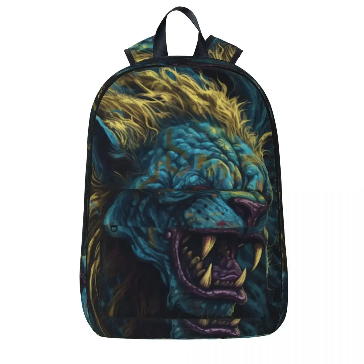 

Lion Backpack High Detail Zombie Portraits College Backpacks Unisex Style High School Bags Designer Large Rucksack