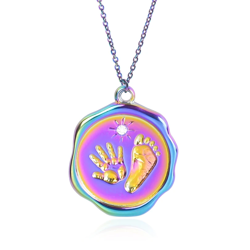 Anniversary Hand And Foot Prints Charm Necklaces For Women Accessories Memory 2023 Trend Jewelry Chain Stainless Steel Necklace
Anniversary Hand And Foot Prints Charm Necklaces For Women Accessories Memory 2023 Trend Jewelry Chain Stainless Steel Necklace