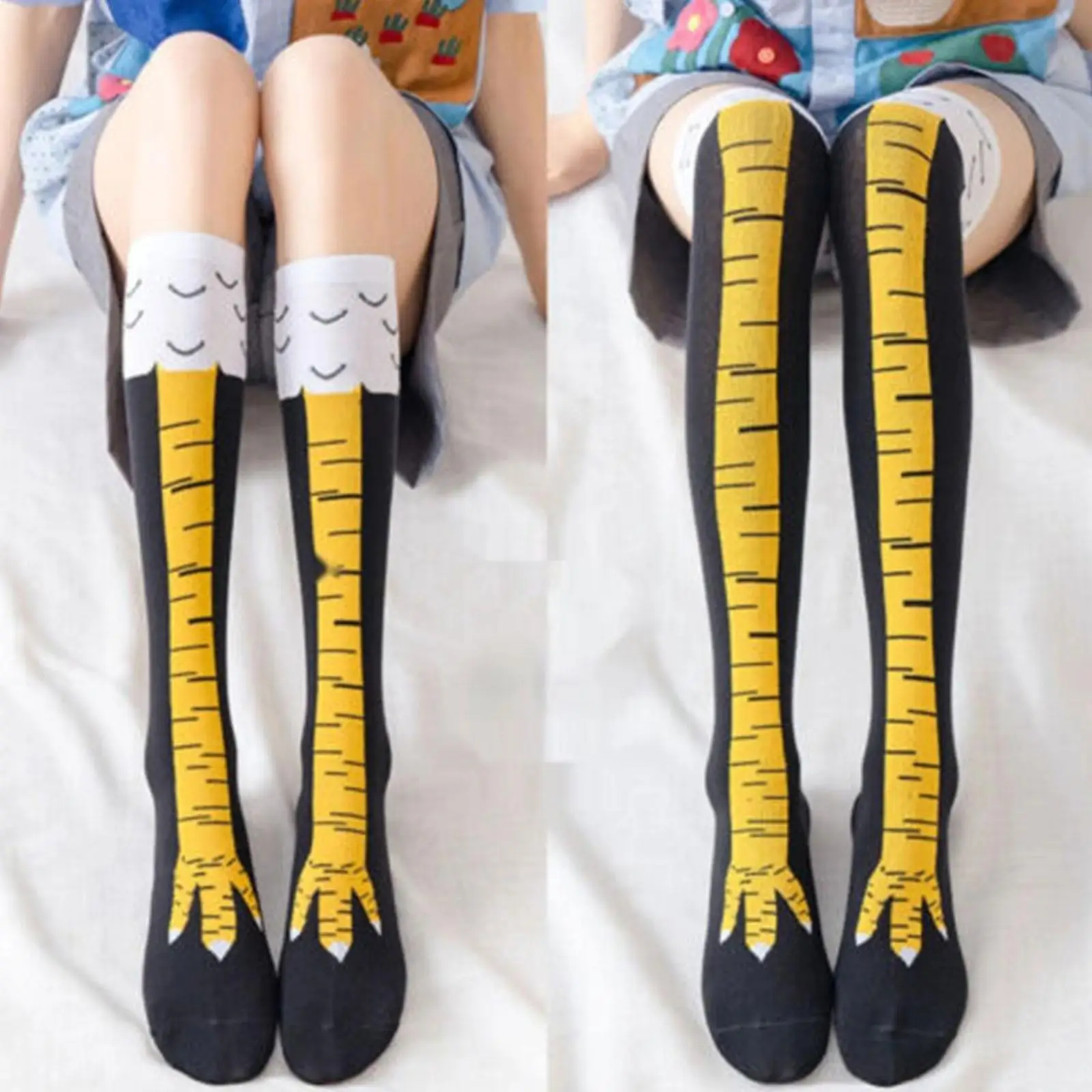 Chicken Paws Feet Socks Women's Long Socks Funny Cartoon Cotton Creative Chicken Leg Claw Ladies 3D Print Above Knee High Socks
Chicken Paws Feet Socks Women's Long Socks Funny Cartoon Cotton Creative Chicken Leg Claw Ladies 3D Print Above Knee High Socks