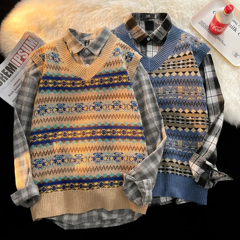 Винтажный Трикотажный жилет, Мужская свободная модель осенне-зимнего сезона
Винтажный Трикотажный жилет, Мужская свободная модель осенне-зимнего сезона