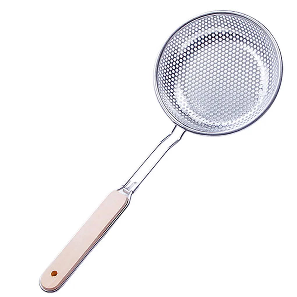 1pc Kitchen Stainless Steel Soup Spoon Ladle Anti-Scald Skimmer Strainer Fry Food Mesh Portable Filter Home Kitchen Tool 
1pc Kitchen Stainless Steel Soup Spoon Ladle Anti-Scald Skimmer Strainer Fry Food Mesh Portable Filter Home Kitchen Tool