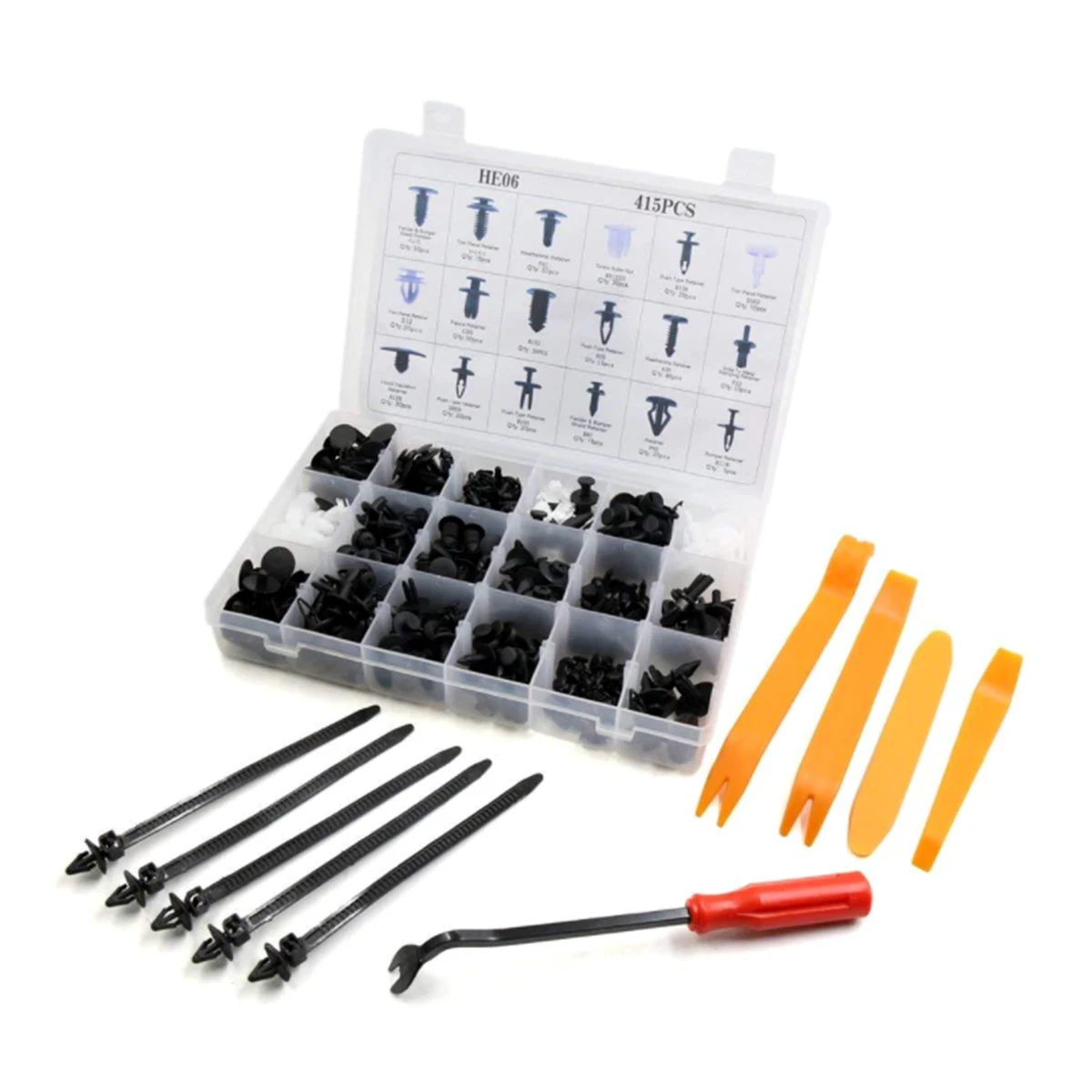 435pcs/set Plastic Car Push Pin Rivet Trim Clips Kit Door Panel Fasteners Assortment Retainer Clip Plastic Car Push Pin Rivet
435pcs/set Plastic Car Push Pin Rivet Trim Clips Kit Door Panel Fasteners Assortment Retainer Clip Plastic Car Push Pin Rivet