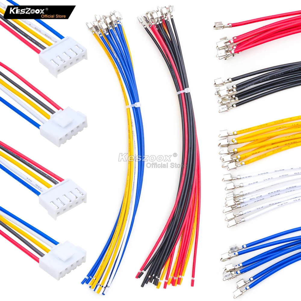Keszoox Jst VH 3.96MM 5 Pin Connector Socket Kit Total 2 Sets with 10Pcs 210MM 18AWG Pre-Crimped Cables Wire Jst-VH 5 Pin Connec
Keszoox Jst VH 3.96MM 5 Pin Connector Socket Kit Total 2 Sets with 10Pcs 210MM 18AWG Pre-Crimped Cables Wire Jst-VH 5 Pin Connec