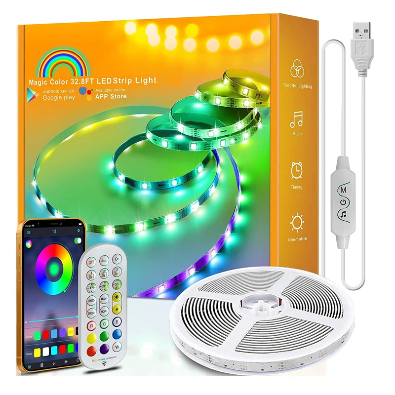 LED Strip Light USB Bluetooth RGB 5V 5050 SMD LED Light Flexible Lamp Tape Ribbon RGB TV Desktop Screen BackLight Diode Tape
LED Strip Light USB Bluetooth RGB 5V 5050 SMD LED Light Flexible Lamp Tape Ribbon RGB TV Desktop Screen BackLight Diode Tape