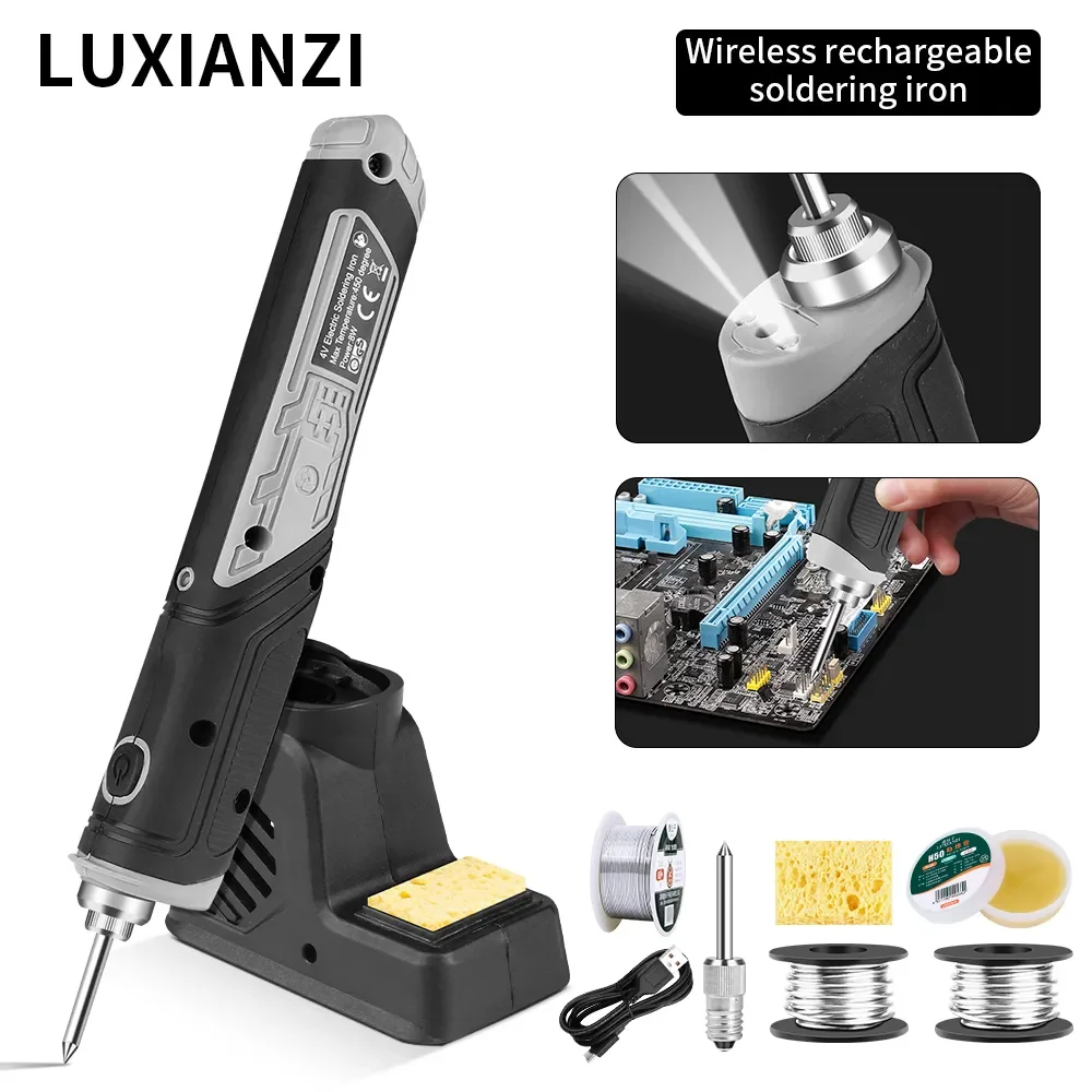 NEW 2023 USB Cordless Soldering Iron Rechargeable Repair Welding Tools Fast Charging Wireless Solder Iron with Light
NEW 2023 USB Cordless Soldering Iron Rechargeable Repair Welding Tools Fast Charging Wireless Solder Iron with Light