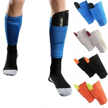 Football Double-Layer Shin Guards Sleeves Adults Kids Perspiration Soccer Socks Universal Inserts Match Fixed Sleeves Calf Guard