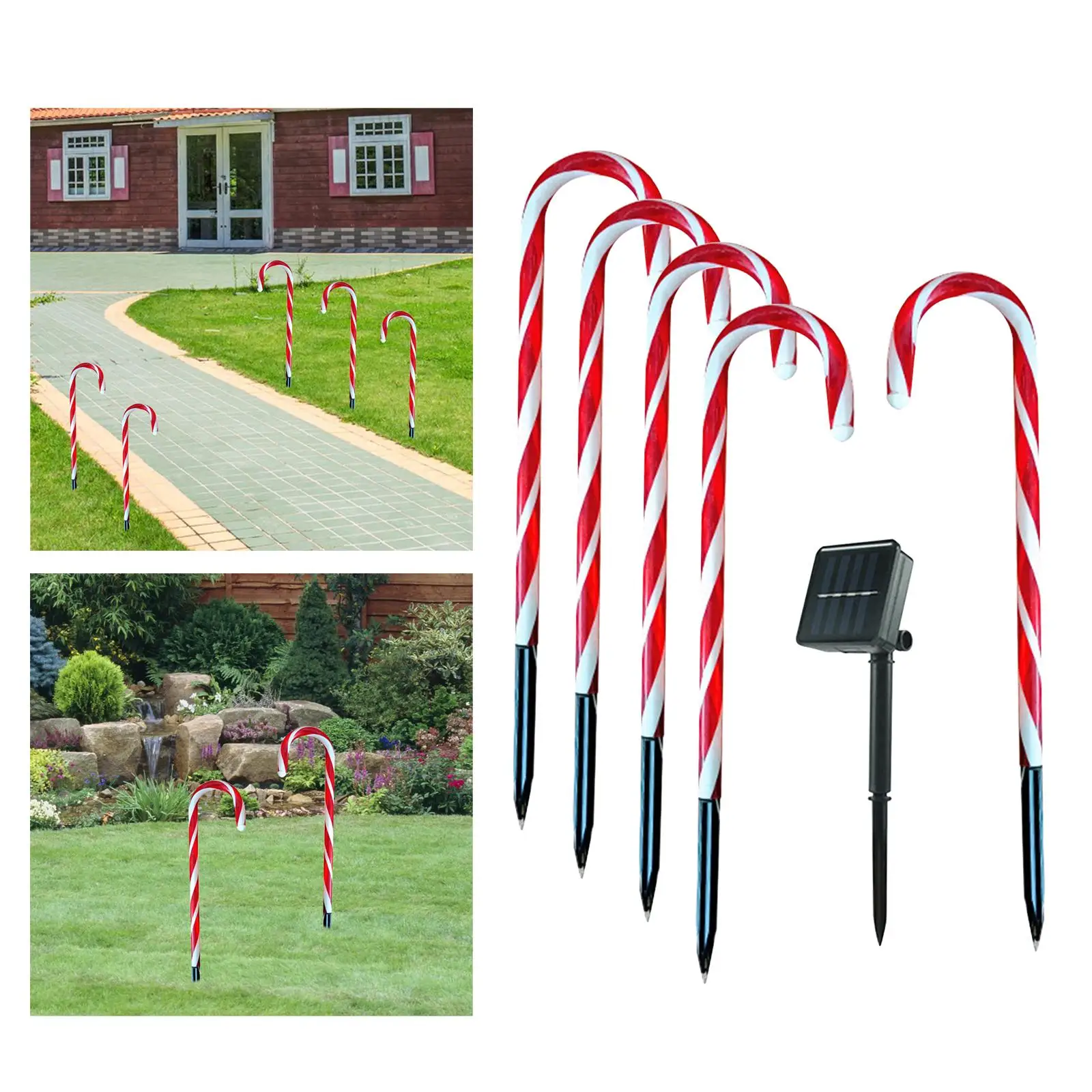 Christmas LED Lamps with Ground Stakes Crutch Light Decorations Candy Cane Solar Powered Lights for Holiday Lawn Driveway Patio
Christmas LED Lamps with Ground Stakes Crutch Light Decorations Candy Cane Solar Powered Lights for Holiday Lawn Driveway Patio
