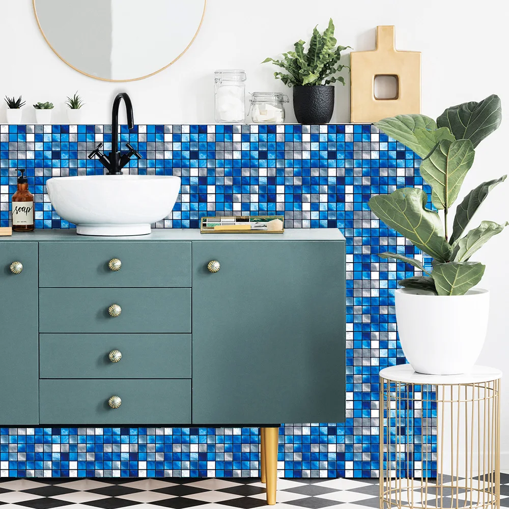 PVC Seike Crystal Home Decoration Kitchen and Bathroom Self-Adhesive and Peel-Off Wall Stickers 30cm×30cm×10pcs
PVC Seike Crystal Home Decoration Kitchen and Bathroom Self-Adhesive and Peel-Off Wall Stickers 30cm×30cm×10pcs