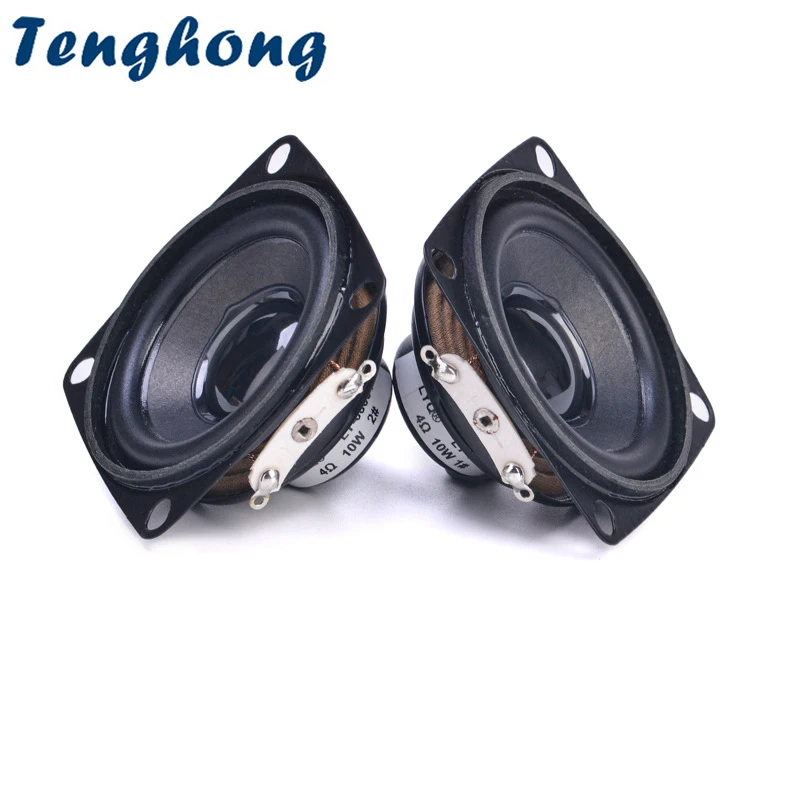 

Tenghong 2pcs 2 Inch 4 Ohm 10W 53MM Midrange Speaker Unit 16 Core Curved Rubber Edge Mediant Alto NdFeB Home Audio Loudspeaker