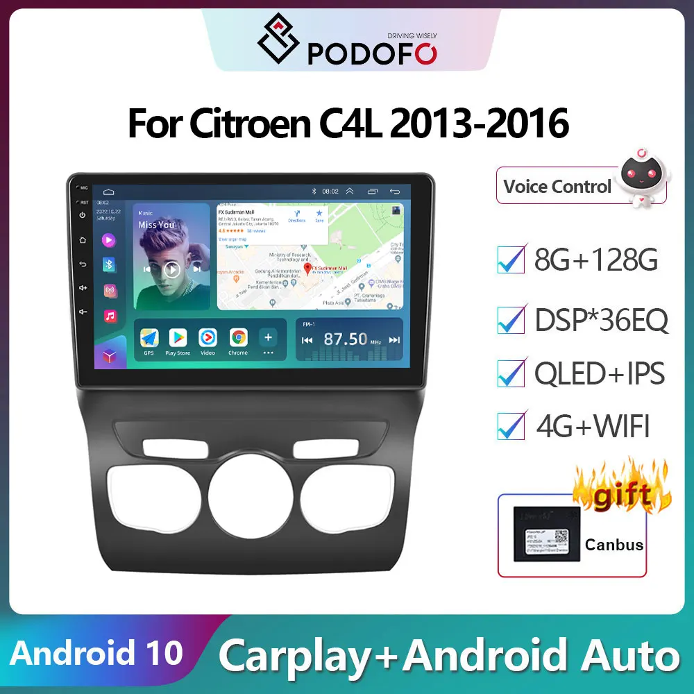 Автомагнитола Podofo для Citroen C4L 2013-2016, мультимедийный видеоплеер, навигация, стерео, GPS, Android, 2din, 2 din, dvd
Автомагнитола Podofo для Citroen C4L 2013-2016, мультимедийный видеоплеер, навигация, стерео, GPS, Android, 2din, 2 din, dvd