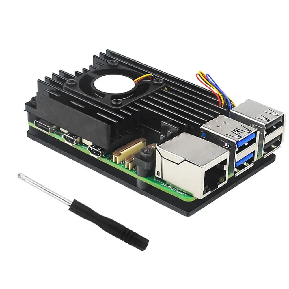 Корпус из алюминиевого сплава для Raspberry Pi 5 + Регулирующий Вентилятор скорости для Raspberry Pi 5 корпус защитный корпус алюминиевый защитный чехол
Корпус из алюминиевого сплава для Raspberry Pi 5 + Регулирующий Вентилятор скорости для Raspberry Pi 5 корпус защитный корпус алюминиевый защитный чехол