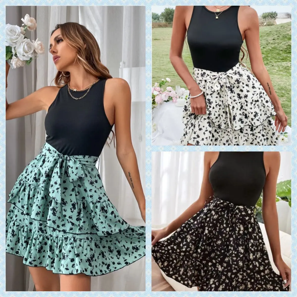 2022 New Summer Fashion Simple Sleeveless Stitching Printed Vest Dress Women
2022 New Summer Fashion Simple Sleeveless Stitching Printed Vest Dress Women