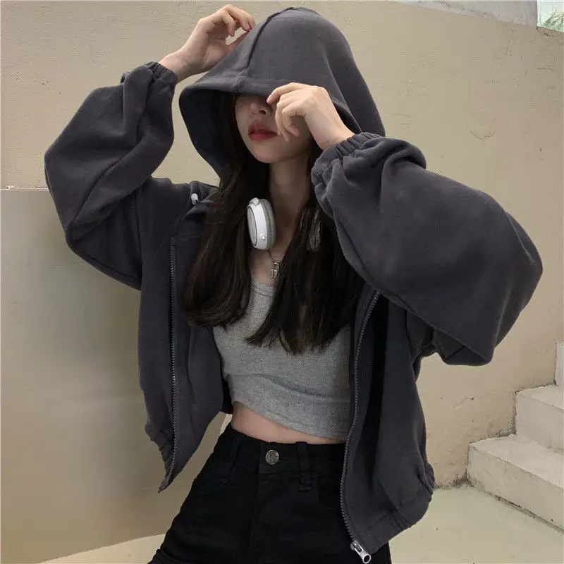 Women's Cropped Hoodie Casual Double Zipper Chic Solid Knitted Long Sleeve Top Simplicity Cozy Sporty Short Tunic Sweatshirts
Women's Cropped Hoodie Casual Double Zipper Chic Solid Knitted Long Sleeve Top Simplicity Cozy Sporty Short Tunic Sweatshirts