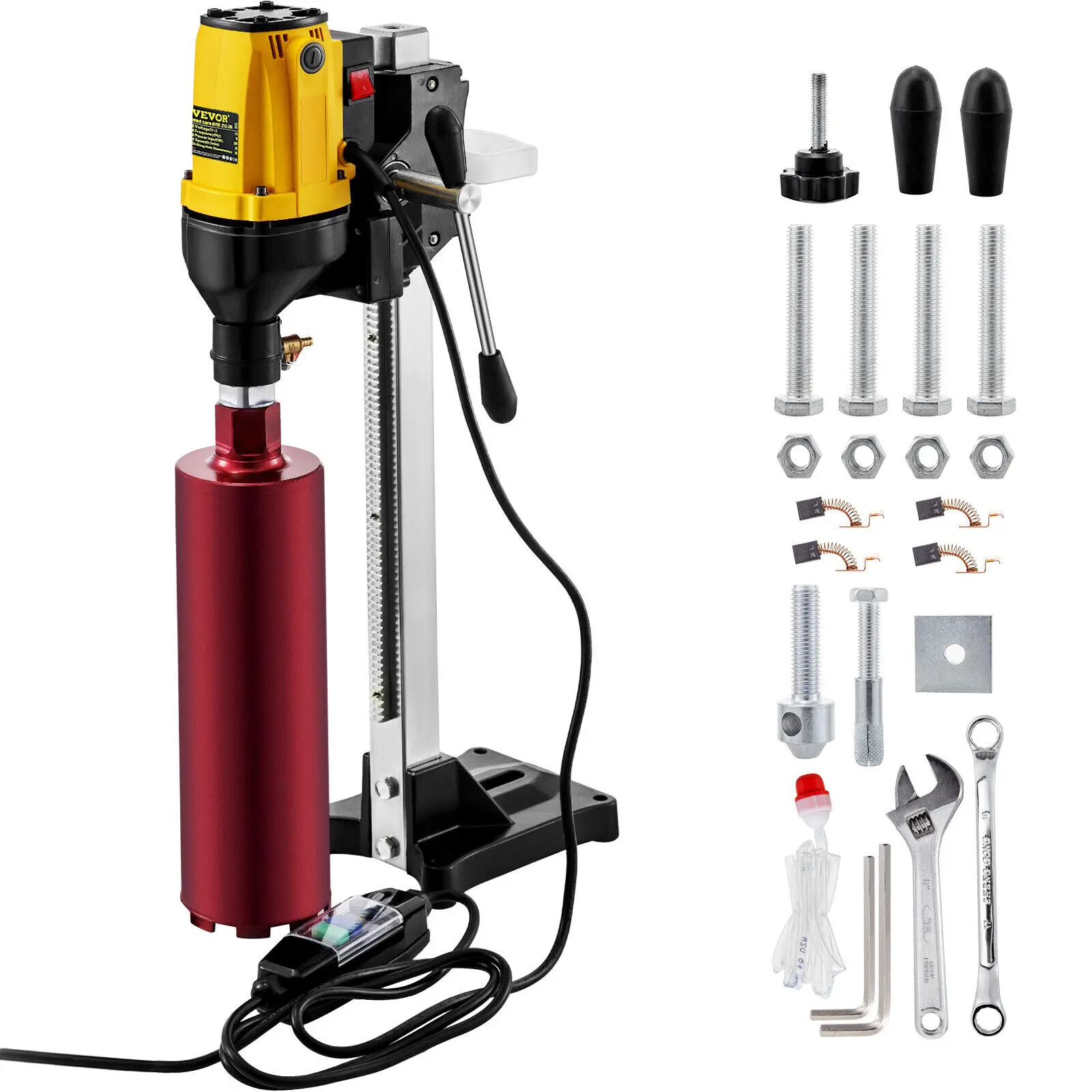 VEVOR 2180W Diamond Core Drill Concrete Drill Machine w/Stand and Drill Bits
VEVOR 2180W Diamond Core Drill Concrete Drill Machine w/Stand and Drill Bits