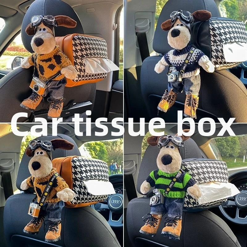 New Car Plush Dog Doll Car Seat Multi functional Hanging Cute Thousand Bird Grid Car Tissue Box Decorative Supplies Tiktok 2023
New Car Plush Dog Doll Car Seat Multi functional Hanging Cute Thousand Bird Grid Car Tissue Box Decorative Supplies Tiktok 2023