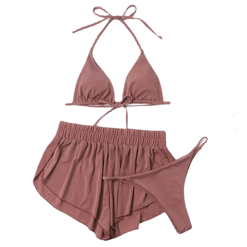 Summer Bikini Solid Color Swimsuit Split Body Women Swimsuit 3-piece Swimsuit Chest Pad Bikini Swimsuit 2023 New Swimwear
Summer Bikini Solid Color Swimsuit Split Body Women Swimsuit 3-piece Swimsuit Chest Pad Bikini Swimsuit 2023 New Swimwear