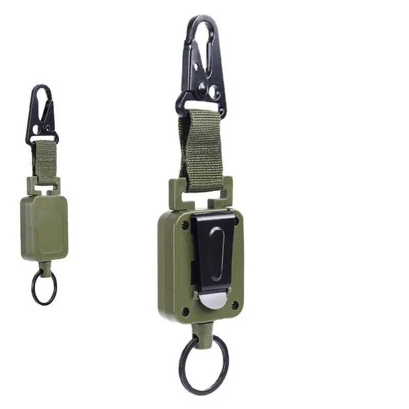 

Carabiner Badge Holder Retractable Keychain Belt Clip For Keys Multipurpose High Elastic Badge Holder Carabiner For Offices And