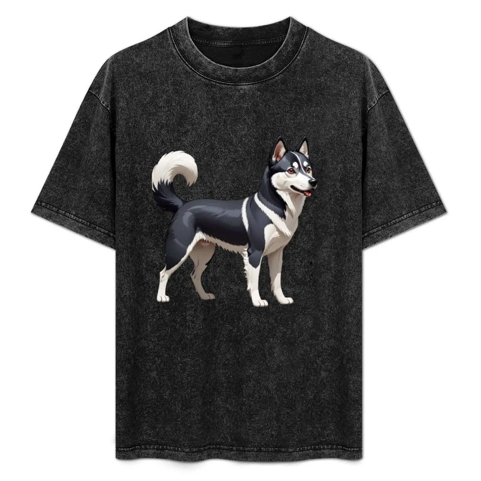 Футболка Yakutian Laika мешковатые рубашки футболки с рисунком синяя арховая мужская
