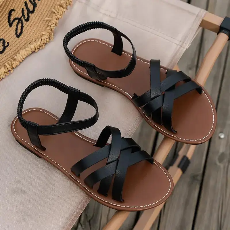 Women's Summer Leather Open Toe Hollow Out Casual Sandal Soft Sole Non Slip Breathable Flat Sole Large Size Outdoor Beach Sandal
Women's Summer Leather Open Toe Hollow Out Casual Sandal Soft Sole Non Slip Breathable Flat Sole Large Size Outdoor Beach Sandal