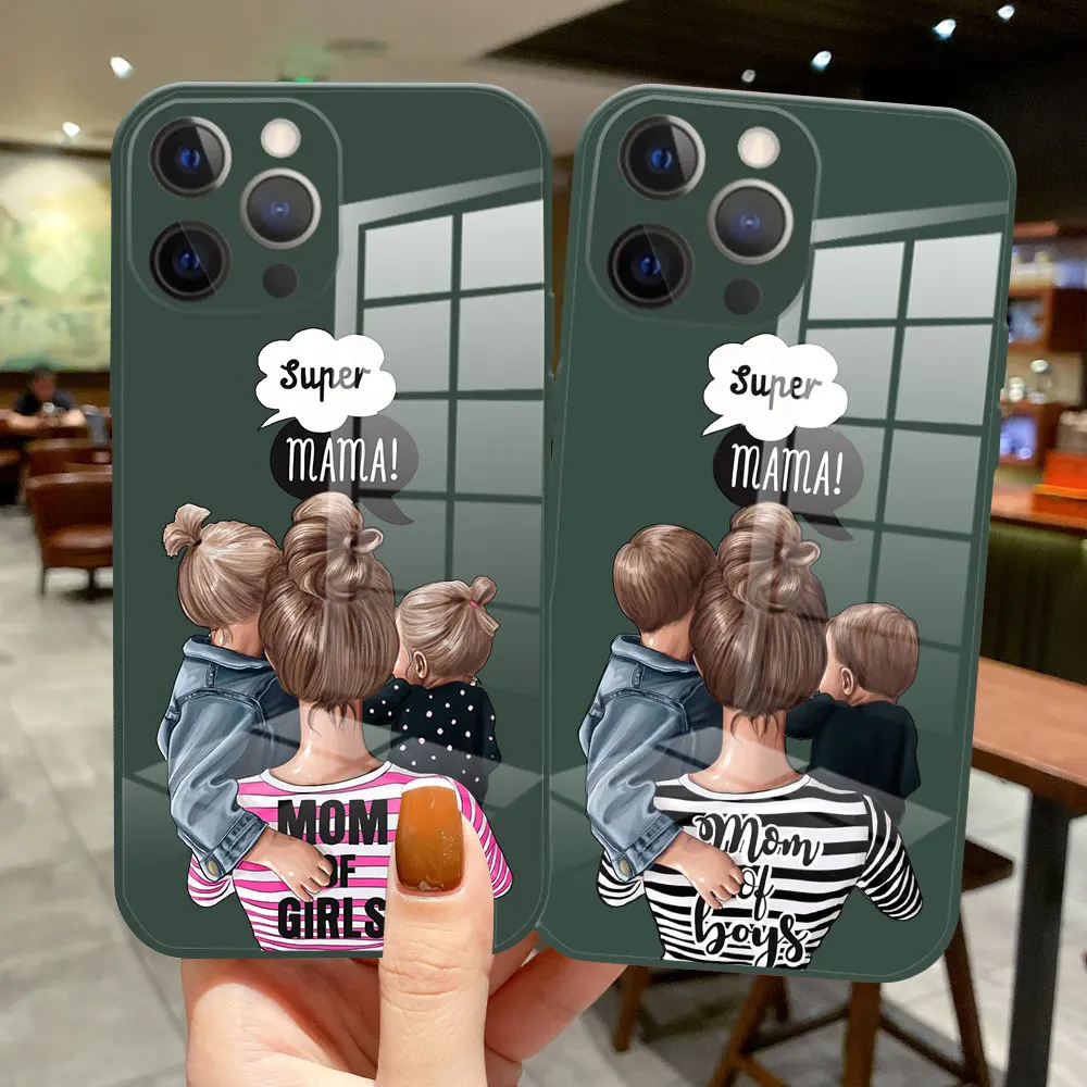 Super Mama Girl Mom Boy Baby Phone Case For iPhone 13 Pro Max 12 Pro Max 11 Pro Max 13 Mini dark green Glass silicone Back Cover
Super Mama Girl Mom Boy Baby Phone Case For iPhone 13 Pro Max 12 Pro Max 11 Pro Max 13 Mini dark green Glass silicone Back Cover