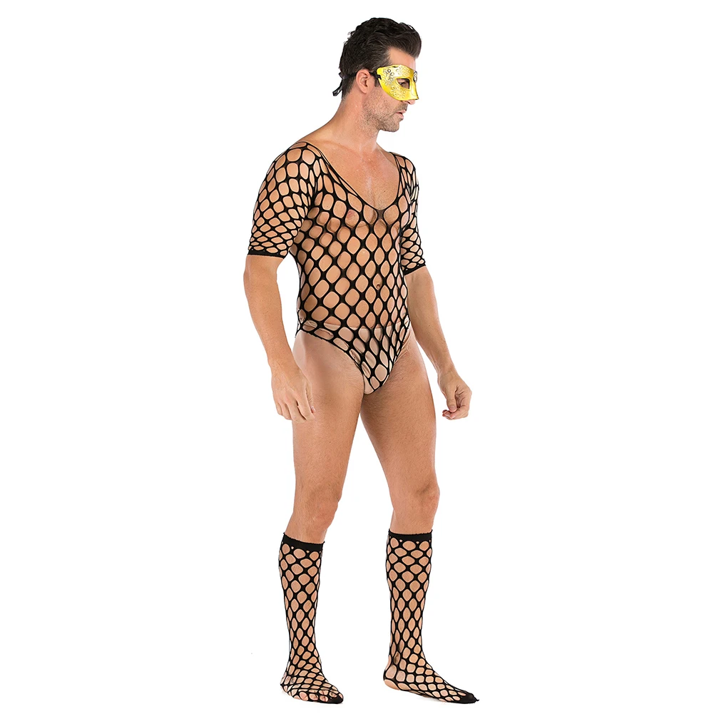 Sexy Men Fishnet High Slit Bodysuit Erotic Mesh Pantyhose Underwear Full Body Stockings Clubwear Erotic See Through Lingerie
Sexy Men Fishnet High Slit Bodysuit Erotic Mesh Pantyhose Underwear Full Body Stockings Clubwear Erotic See Through Lingerie